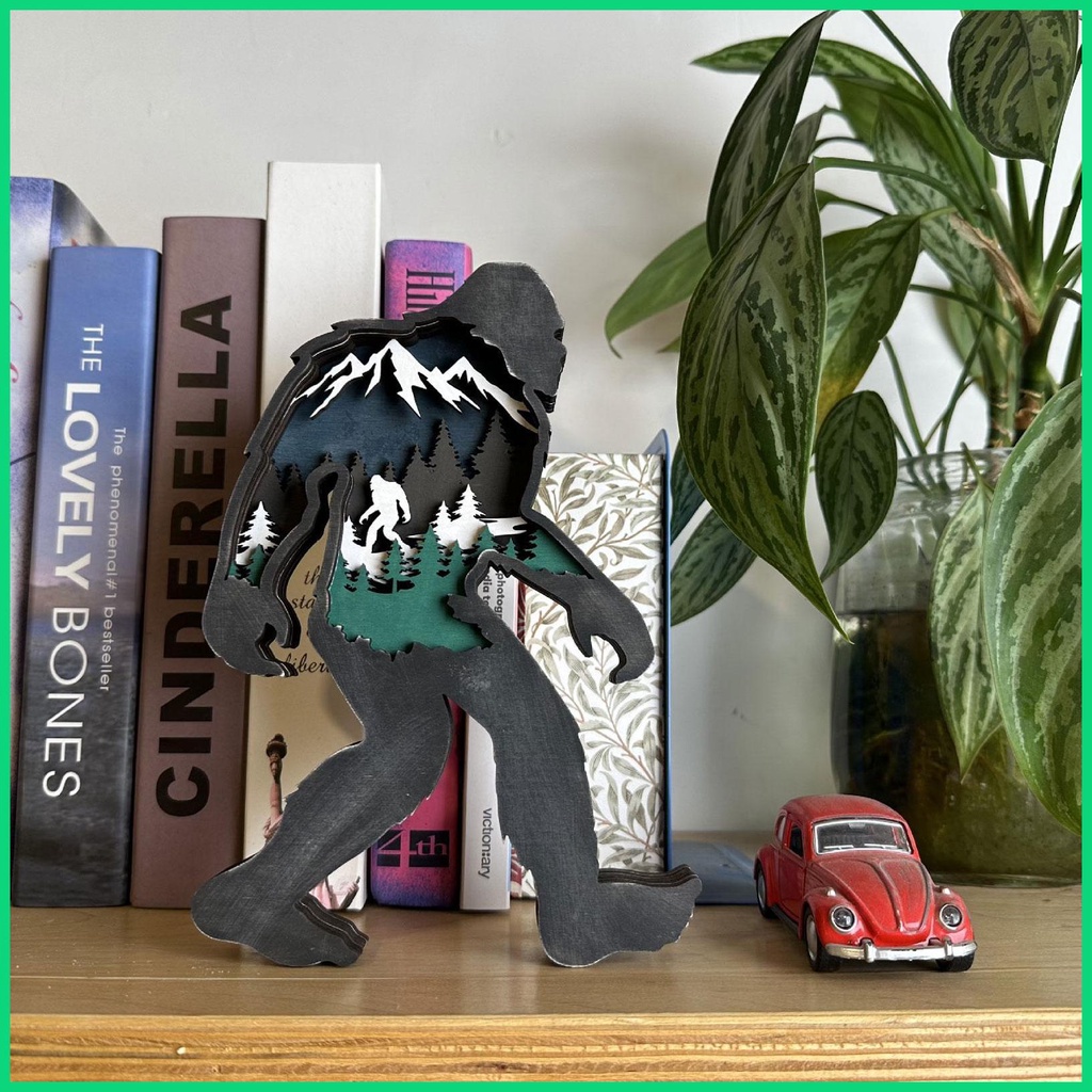 Phụ Kiện Trang Trí Tường Hình Gấu Nâu 3D Nhiều Tầng Sáng Tạo