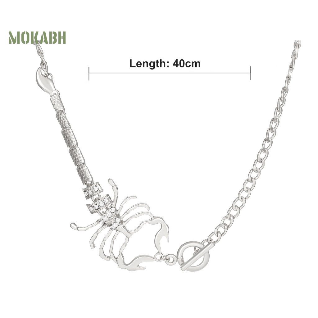 [Mới] Vòng Cổ Hình Bọ Cạp Đính Đá Thời Trang Hip Hop Punk Cá Tính Dành Cho Nữ