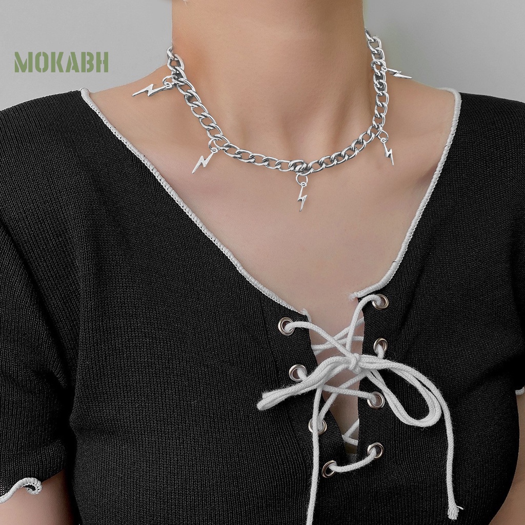 [Mới] Vòng Cổ Dây Xích Mạ Điện Chống Gỉ Mặc Hàng Ngày Đơn Giản Thời Trang Unisex