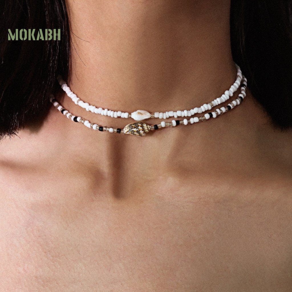 [Mok Abh] 2 Vòng Cổ Choker Hai Lớp Có Thể Điều Chỉnh Kích Thước
