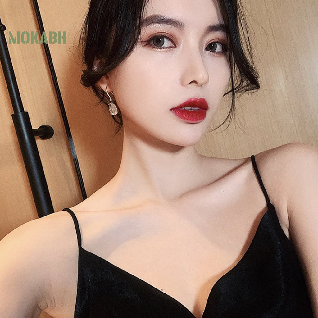 1 Đôi Bông Tai Hoa Tulip Đính Đá Lấp Lánh Cao Cấp Không Gây Dị Ứng Sang Trọng Dành Cho Nữ