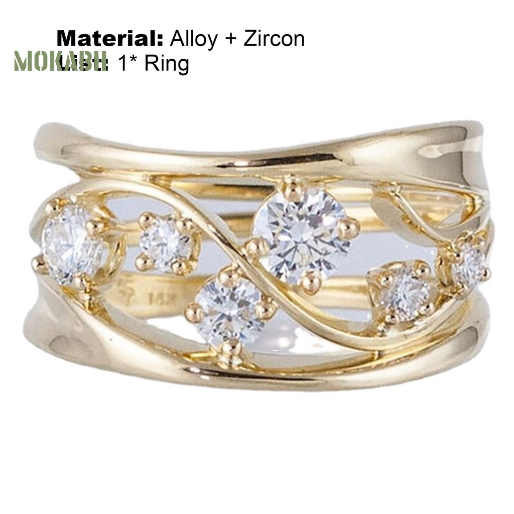 Nhẫn Đính Hôn Đính Đá Zircon Chống Bức Xạ Cho Nữ