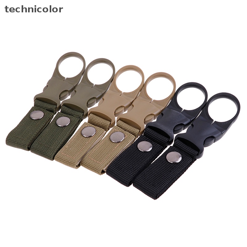 Set 2 Móc Treo Ba Lô / Chai Nước Công Nghệ Màu Trơn Có Khóa Cài Tygg