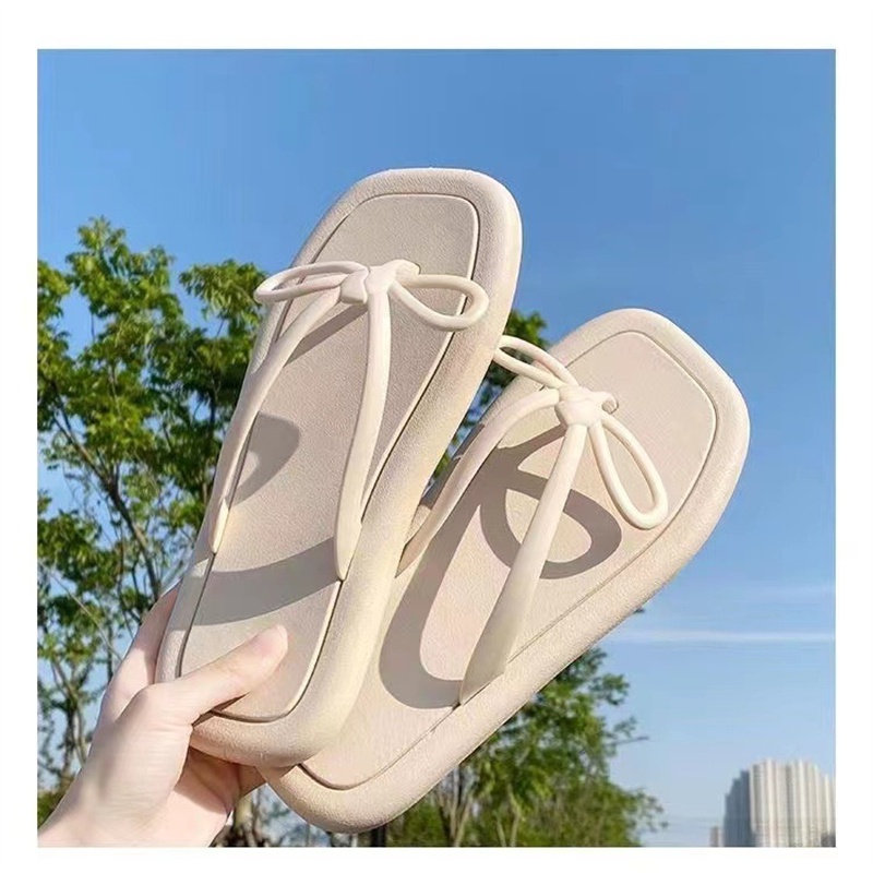 Dép Xỏ Ngón Chống Trượt Đính Nơ Thời Trang Cho Gia Đình