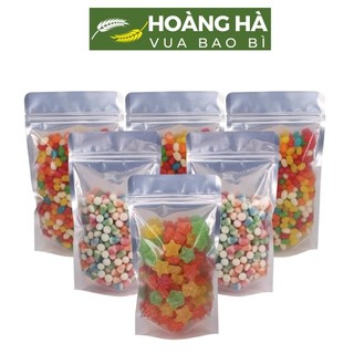 Túi zip bạc 1 mặt bạc, 1 chiếc túi zip đáy đứng một mặt bạc đựng thực phẩm cao cấp