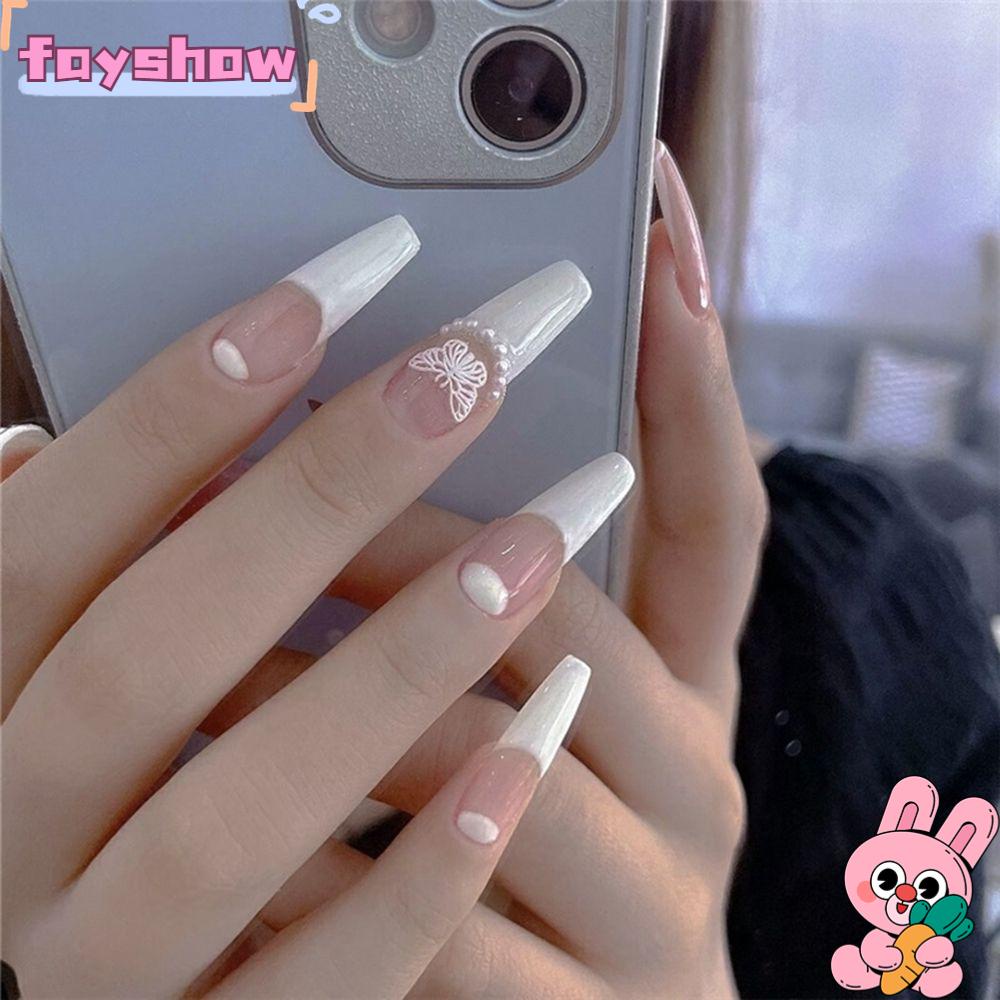 Bộ 24 Móng Tay Giả Che Phủ Toàn Diện Tháo Rời Được