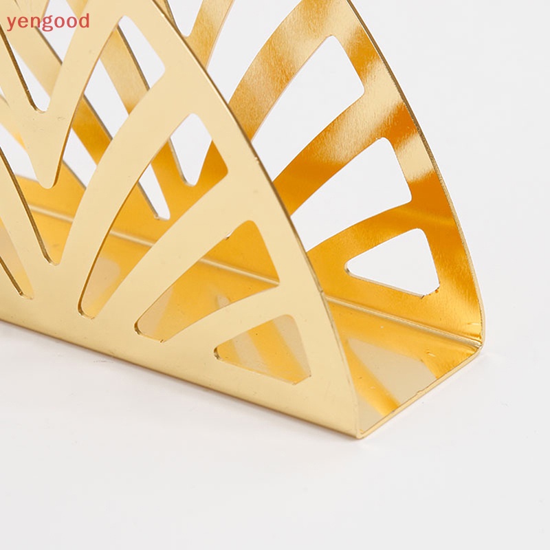 (YGD) Giá Đỡ Khăn Ăn Bằng Thép Không Gỉ Hình Vuông Mạ Vàng Sáng Tạo