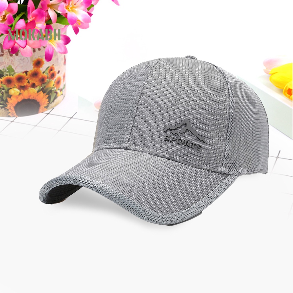 Mũ Lưỡi Trai Phối Lưới Thoáng Khí Chống Tia UV Màu Sắc Đơn Giản Thời Trang Mùa Hè Cho Nam