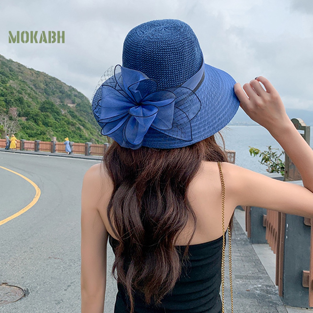 Nón Tai Bèo Hình Tròn Thoáng Khí Họa Tiết Hoa Xinh Xắn Thời Trang Mùa Hè Cho Nữ