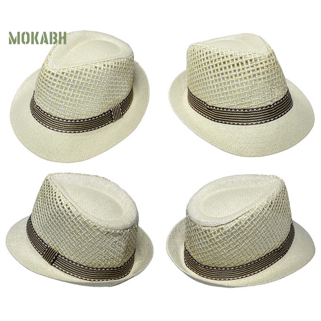 Nón Jazz Thoáng Khí Chống Tia UV Màu Sắc Tương Phản Phong Cách Cổ Điển Thời Trang Cho Nam Và Nữ