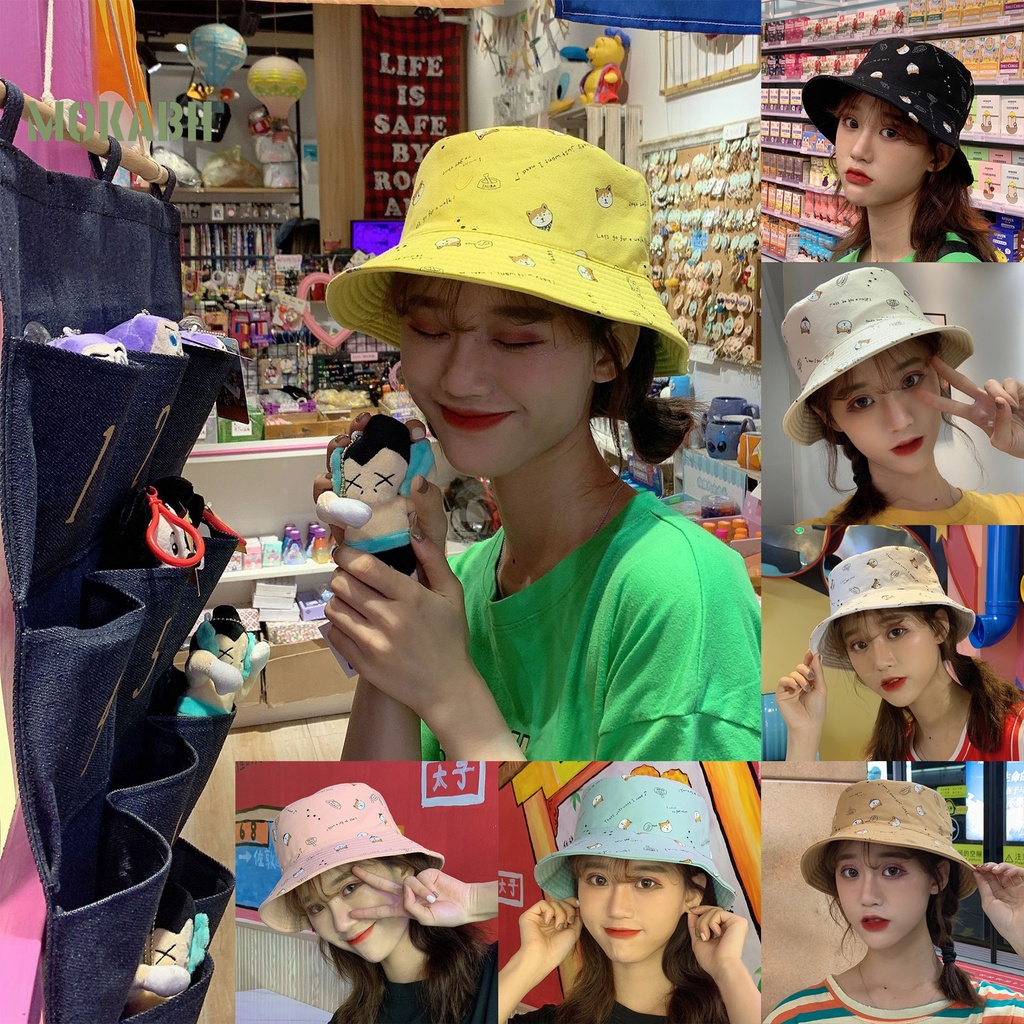 Nón Tai Bèo Bằng Cotton Họa Tiết Hoạt Hình Thời Trang Mùa Thu Cho Nam Và Nữ