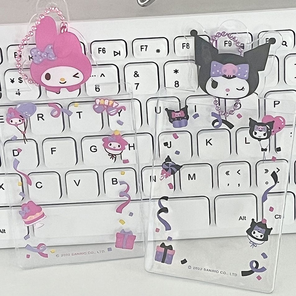 Bao Đựng Thẻ Tên Xe Bus Bằng PVC Trong Suốt 3inch Họa Tiết Hoạt Hình Sanrio Dễ Thương