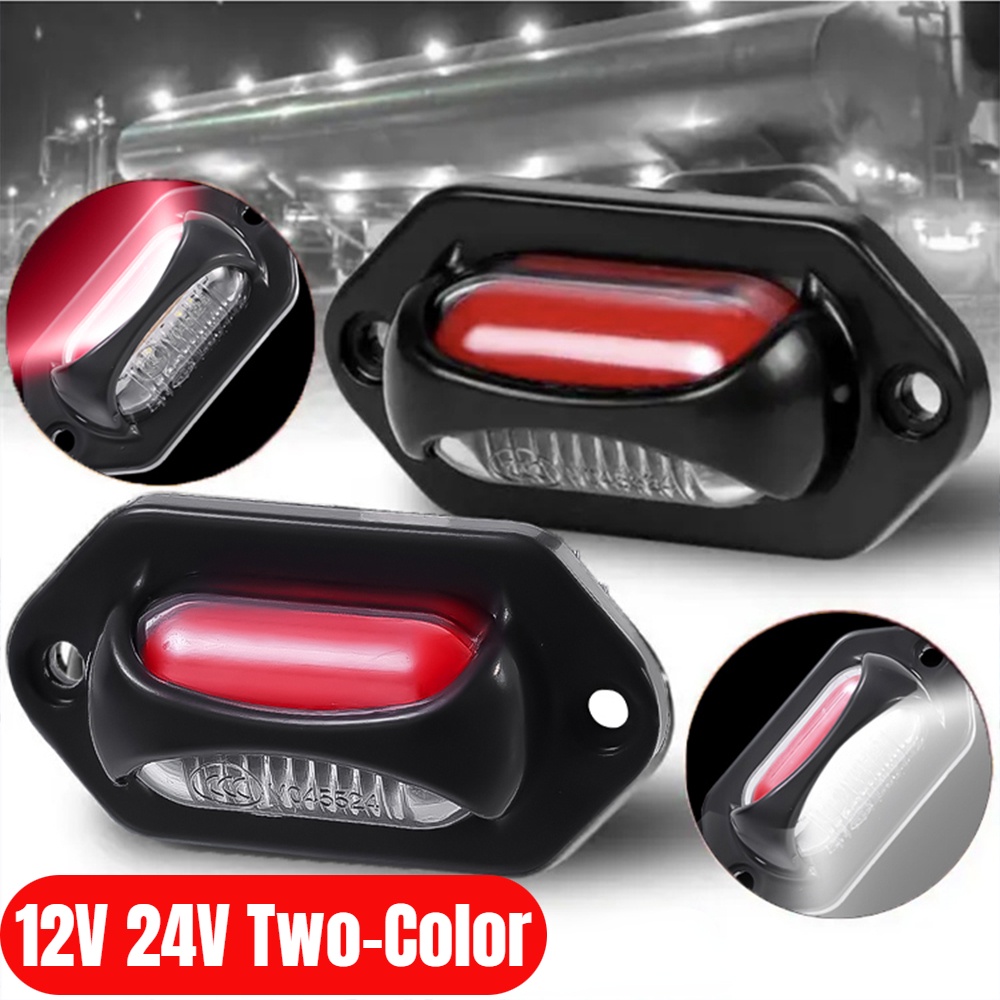 Đèn LED Tín Hiệu 12V-24V Hai Màu 4500K Ánh Sáng Trắng Đỏ Cho Xe Hơi Xe Tải