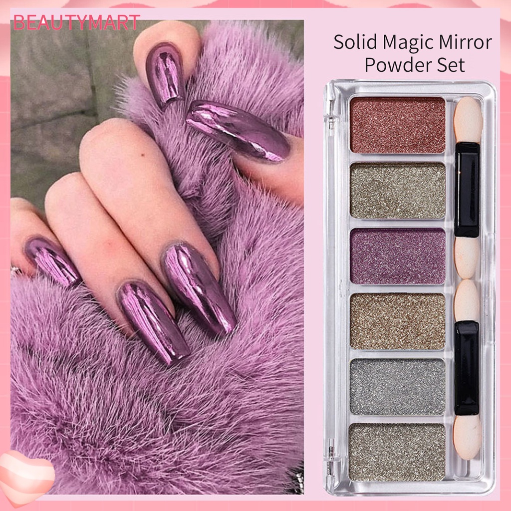 Bột Tráng Gương Nhiều Màu Lấp Lánh Chuyên Dụng Trang Trí Móng Nghệ Thuật