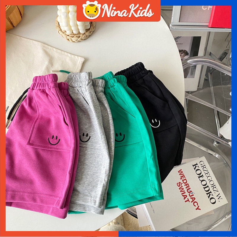 Quần Short Phối Túi Lớn Phong Cách Hàn Quốc Cá Tính Dành Cho Bé Gái 2-9 Tuổi