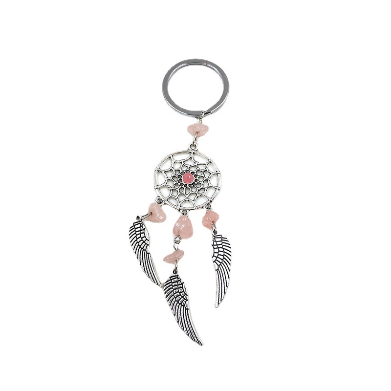 Thời Trang Móc Khóa dreamcatcher Đính Đá Pha Lê Tự Nhiên Phong Cách bohemian