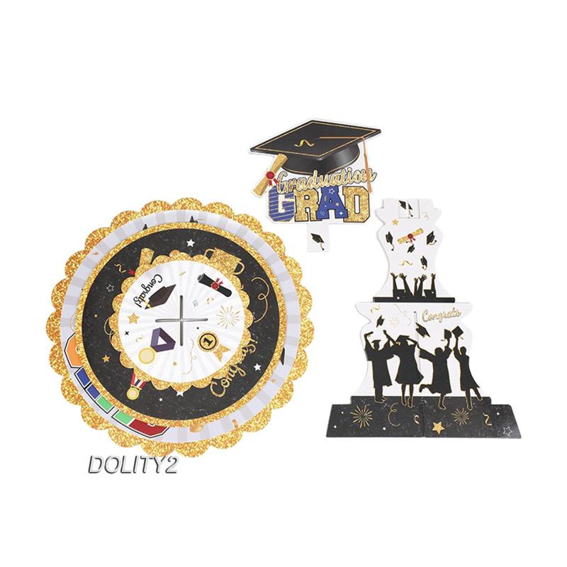 Bộ 2 Khay Giá Đỡ Bánh Quy / Cupcake Chủ Đề Lễ Tốt Nghiệp