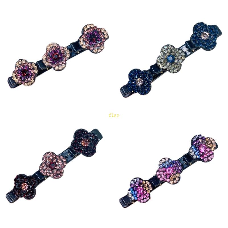 Trâm Cài Tóc Hình Cỏ Bốn Lá Đính Đá Pha Lê Phong Cách Halloween