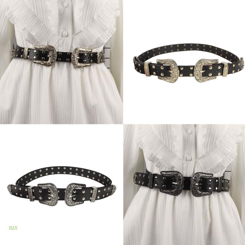 Thắt Lưng Da Phối Xích Phong Cách Gothic Punk Cá Tính Cho Nữ