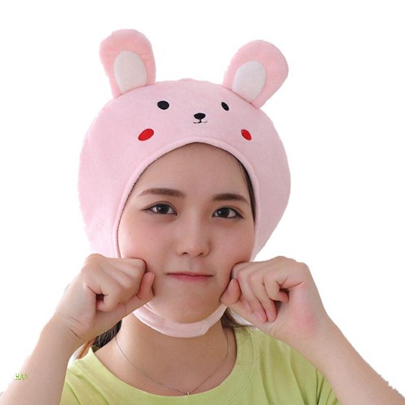 Mũ Tai Thỏ Bằng Lông Nhung Màu Hồng Thêu Họa Tiết Dễ Thương Dùng Làm Đạo Cụ Chụp Ảnh