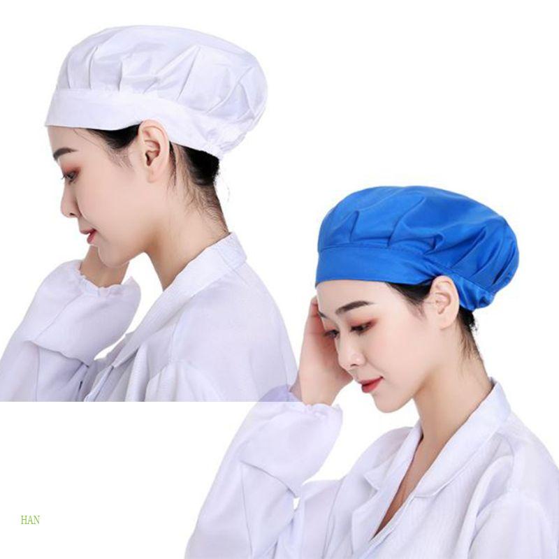 Mũ Bác Sĩ / Y Tá Đàn Hồi Màu Trơn Đa Năng Chống Bụi Bằng Nhung Đào Có Thể Điều Chỉnh Cho Nam Và Nữ