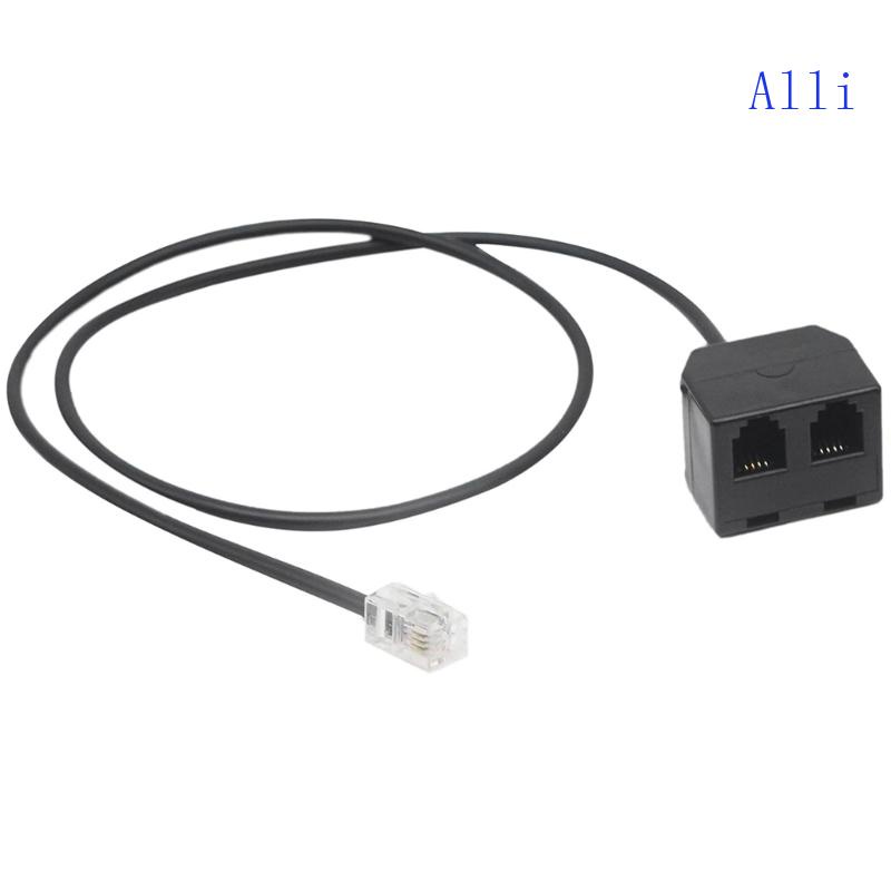 Dây Cáp Nối Dài RJ9 Male Sang 2 Female 4P4C RJ9 Dành Cho Điện Thoại Di Động