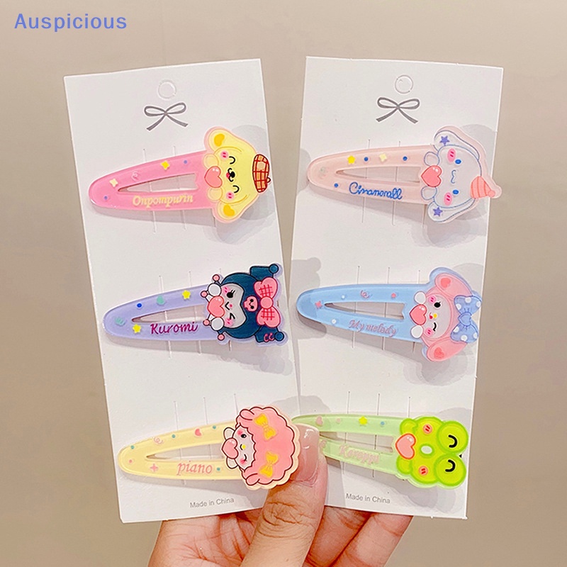 Bộ 1 / 2 / 3 Kẹp Tóc Họa Tiết Hoạt Hình Dễ Thương