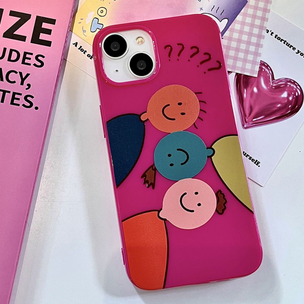 Ốp Điện Thoại TPU Mềm Siêu Mỏng Họa Tiết Mặt Cười Màu Sắc Vui Nhộn Cho IPhone 11 14 13 12 Pro Max XS XR 7 8 Plus