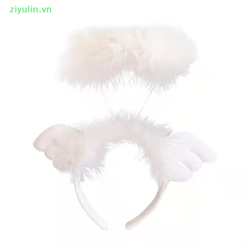 1 Băng Đô Đèn LED ziyulin Đính Lông Vũ Hóa Trang