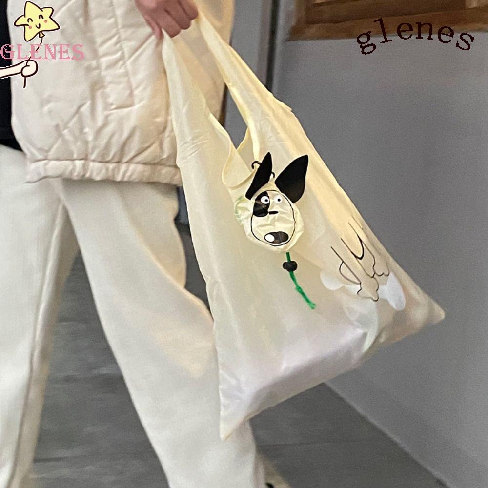 Túi Tote Đeo Vai In Họa Tiết Hoạt Hình Dễ Thương Chống Thấm Nước Kèm Móc Treo Tiện Dụng Mang Theo Du Lịch