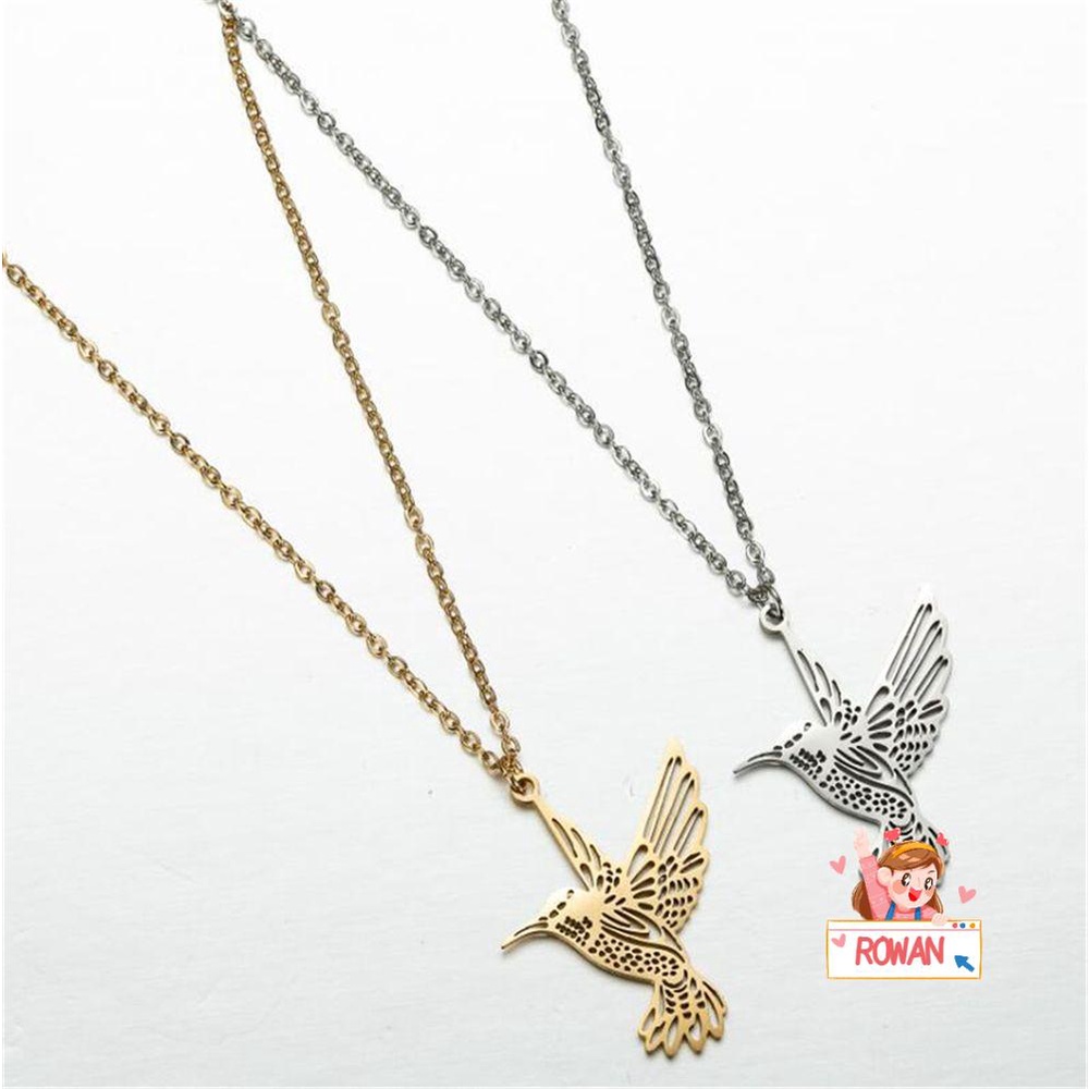 Vòng Cổ Quà Tặng Hình Chim Ruồi ROWANS|Mặt Dây Chuyền Hình Chú Chim Dễ Thương Xinh Xắn