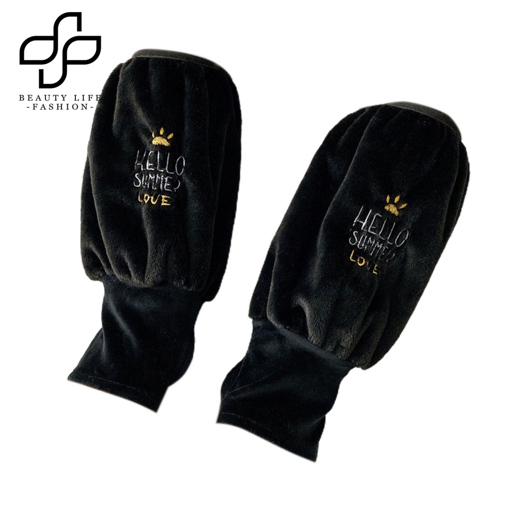 1 Cặp Găng Tay Lông Nhung Giữ Ấm Chống Bẩn Dễ Thương Xinh Xắn Dành Cho Nữ