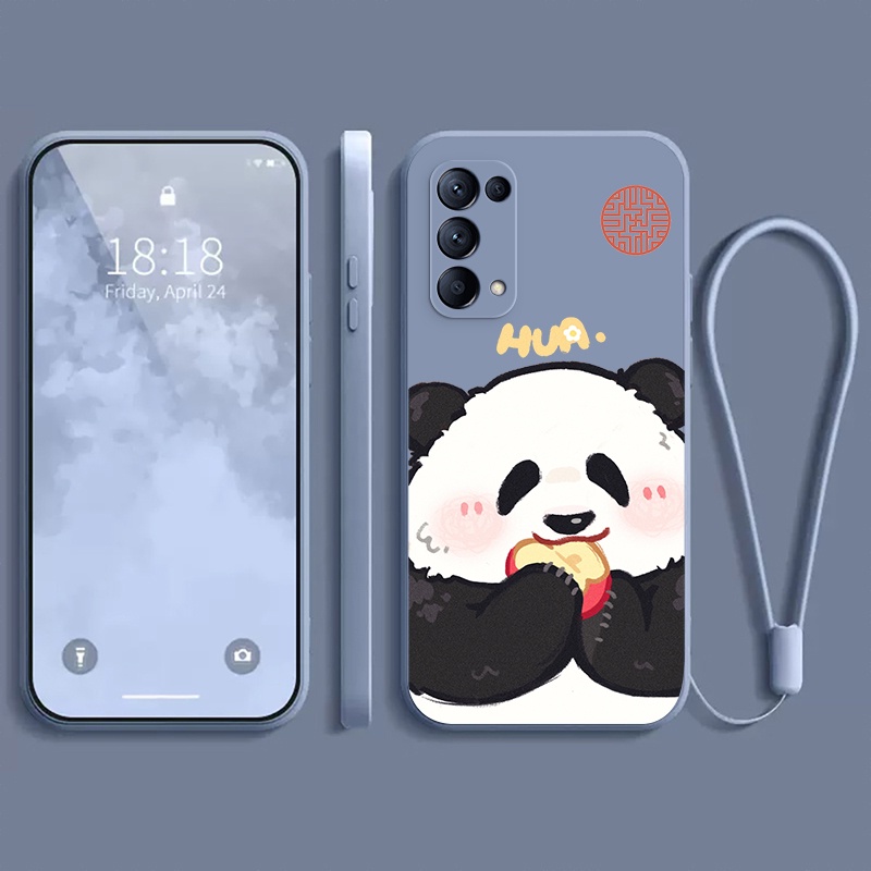 Ốp lưng  oppo RENO 5 oppo RENO 5 Ốp điện thoại dẻo Gấu trúc mắn