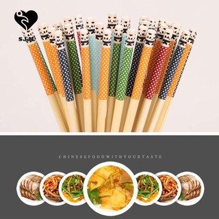 Đôi đũa tre in họa tiết hoạt hình dễ thương tiện dụng