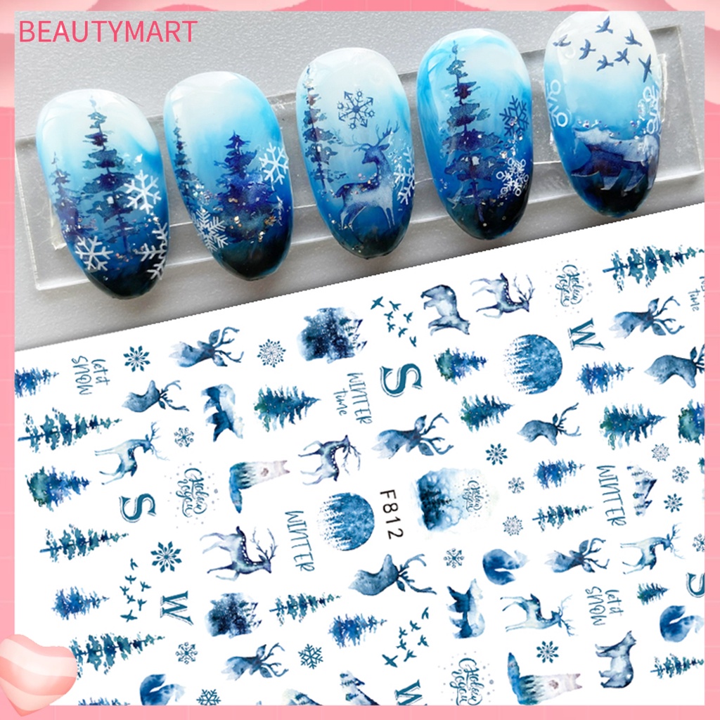 Set 2 Sticker Dán Móng Tay Tự Dính Không Gây Kích Ứng Có Thể Tháo Rời