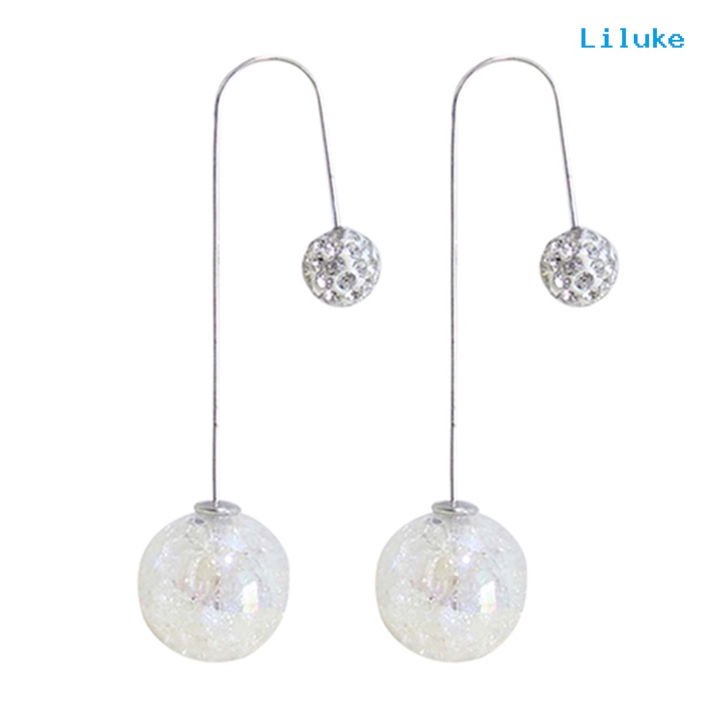 Đôi Khuyên Tai HìNh Chữ U PhốI 2 ĐầU NgọC Trai Giả ThờI Trang Cho Nữ