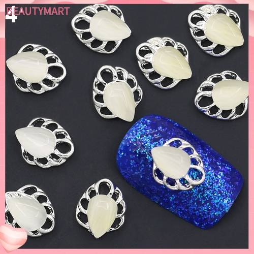 Set 10 MóNg Tay Giả HìNh Nơ / TráI Tim LấP LáNh ThờI Trang Cho Nữ