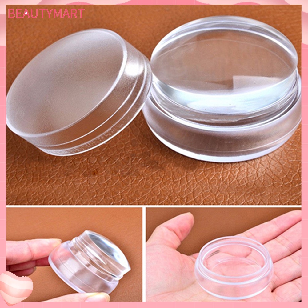 Bộ Dụng Cụ In Hình Móng Tay Nghệ Thuật Bằng Silicone Trong Suốt + Dụng Cụ Cạo DIY