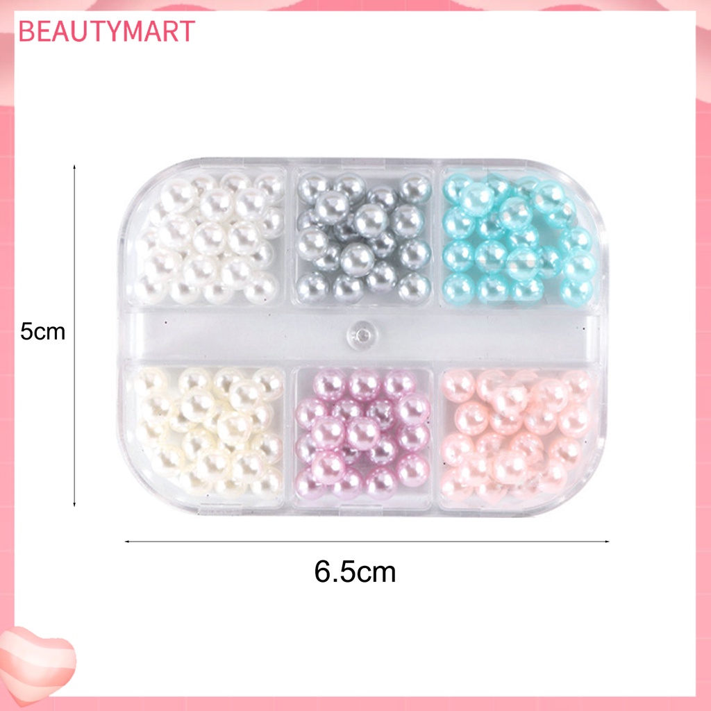 1 Hộp Hạt Ngọc Trai 3D Bằng ABS Dùng Trang Trí Móng Tay Nghệ Thuật