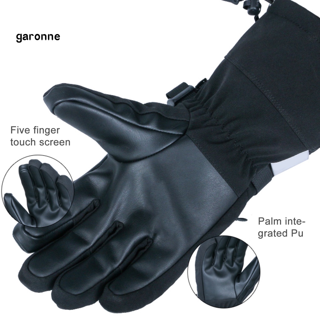 Găng Tay Trượt Tuyết Unisex Có Khóa Kéo Chống Nước Giữ Ấm Mùa Đông Cho Người Lớn