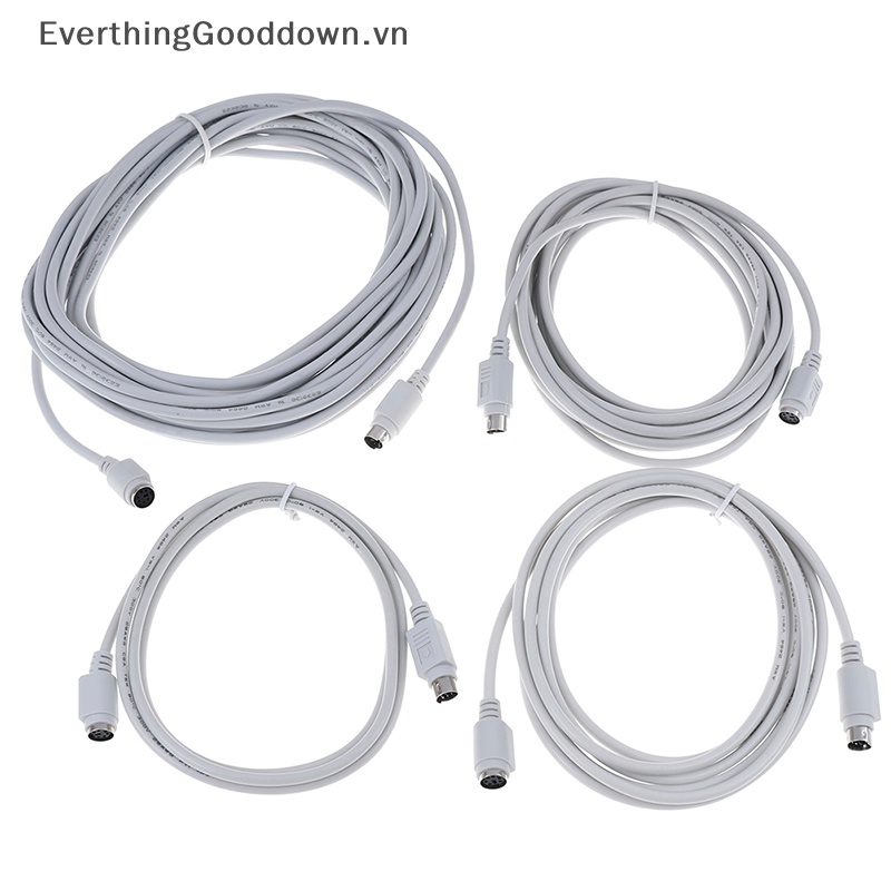 Everthingooddown Ps2 mini din 6 pin female-male 1.5m 5m 10m Dây Cáp Nối Dài Chuột Và Bàn Phím