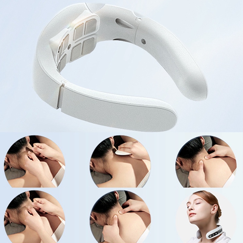 Máy massage Cột Sống mini 8 Đầu 6 Chế Độ Sạc USB Không Dây Thư Giãn Cổ 42° Nhiệt Kế Chịu Nhiệt Độ Cao Chuyên Dụng