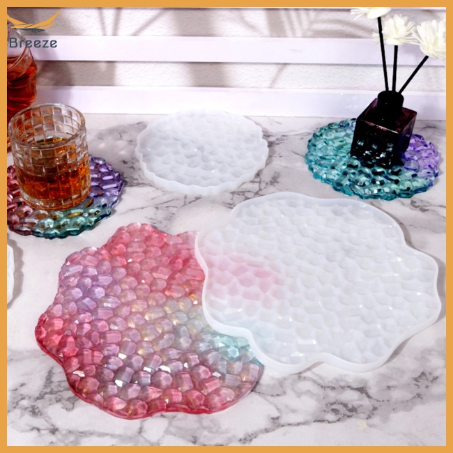 Khuôn Silicone Làm Đế Lót Ly Bằng Resin Cách Nhiệt Tái Sử Dụng Được Diy