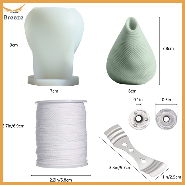 Set 2 Khuôn Silicone Làm Nến Thơm Có Thể Gấp Gọn Tiện Dụng Diy