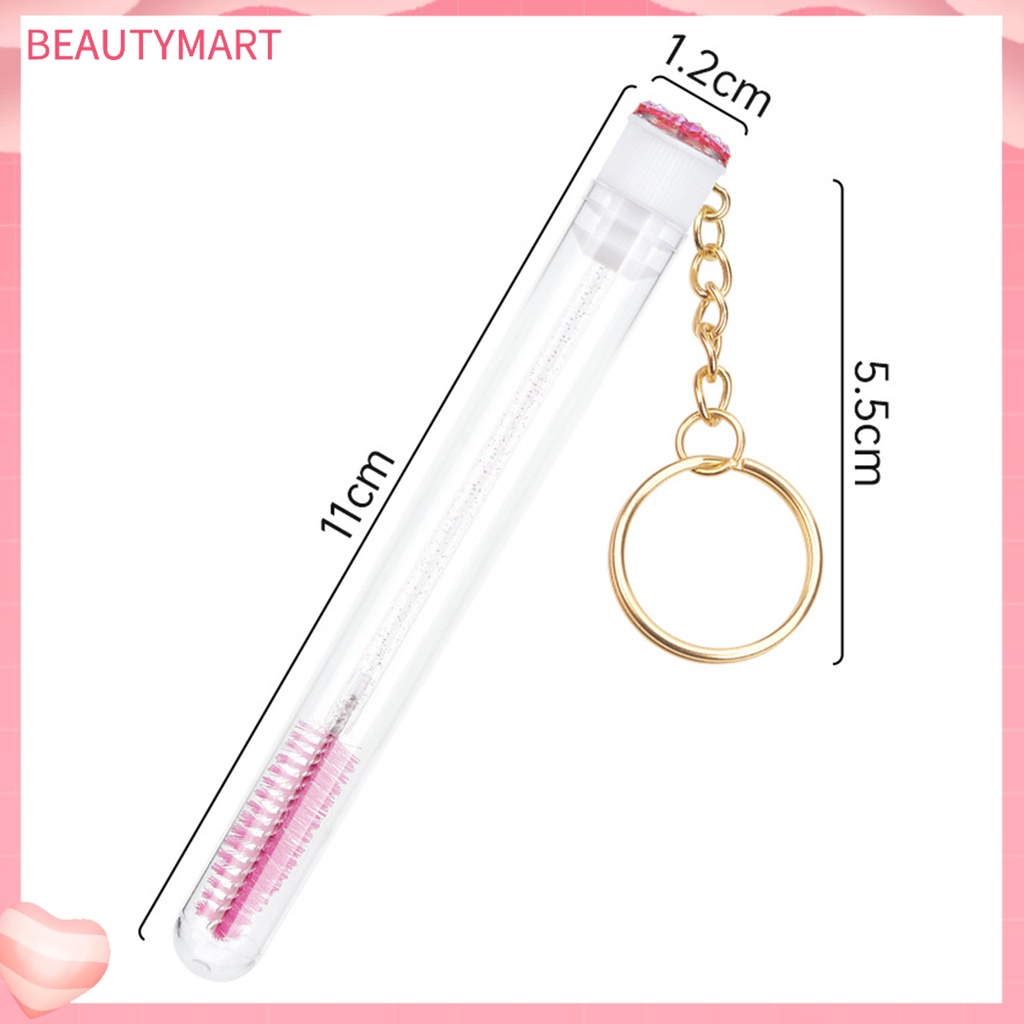 1 Bộ Cọ Chải Lông Mi Bằng Nhựa Đính Đá Pha Lê Nhân Tạo Với Khóa Cài Thời Trang Dành Cho Bạn Nữ