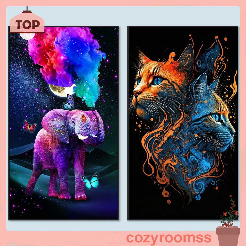 Tranh Đính Đá Kim Cương Toàn Bộ 5D DIY Hình Vẽ Động Vật