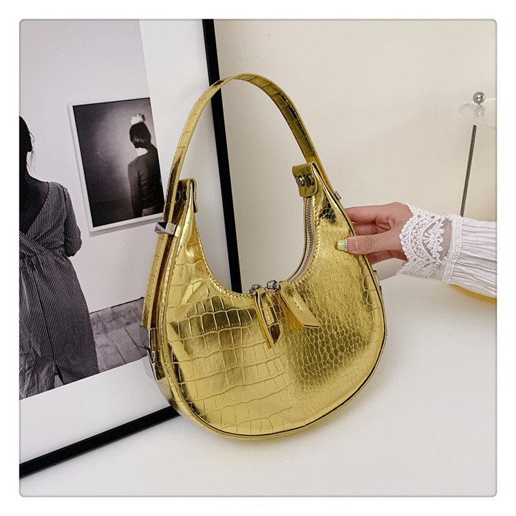 Túi Xách JASMIN NOIR Đeo Vai Họa Tiết Da Cá Sấu Thời Trang Hàn Quốc Cho Nữ