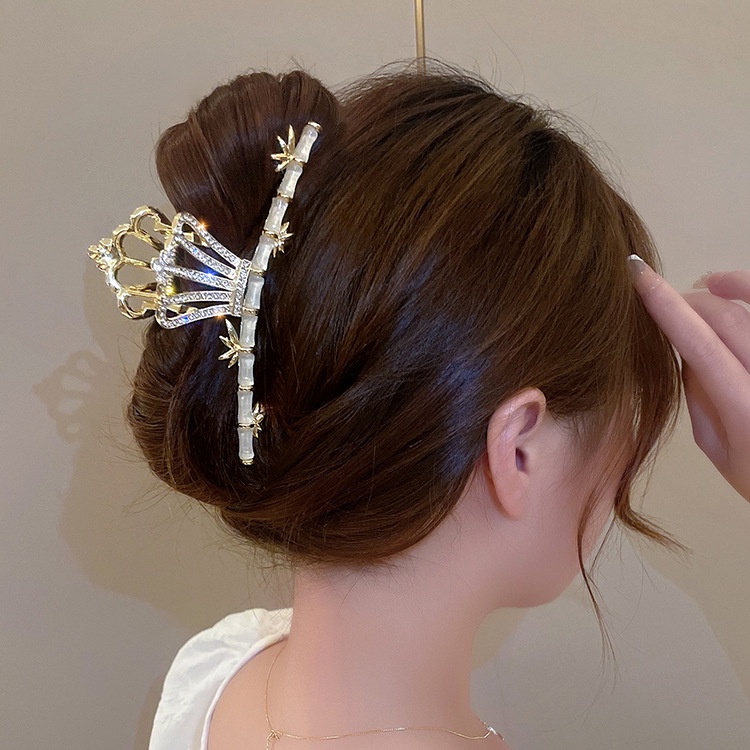 Kẹp Tóc Kim Loại Hình Cây Tre Thời Trang