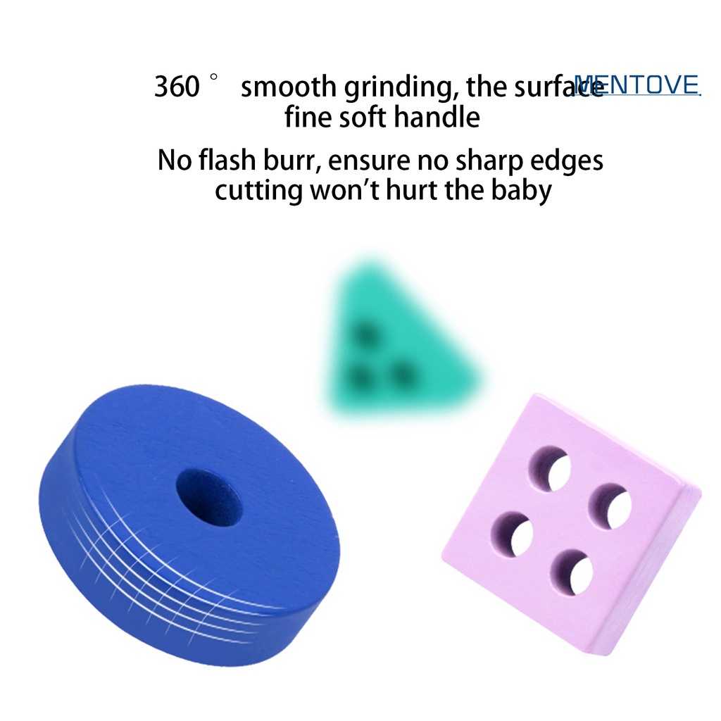 [MT] Đồ Chơi Khối Gỗ Đánh Dấu Hình Dạng Đồ Chơi Nhận Diện Chi Tiết Thân Thiện Với Môi Trường Nhiều Màu Sắc Giáo Dục Cho Bé