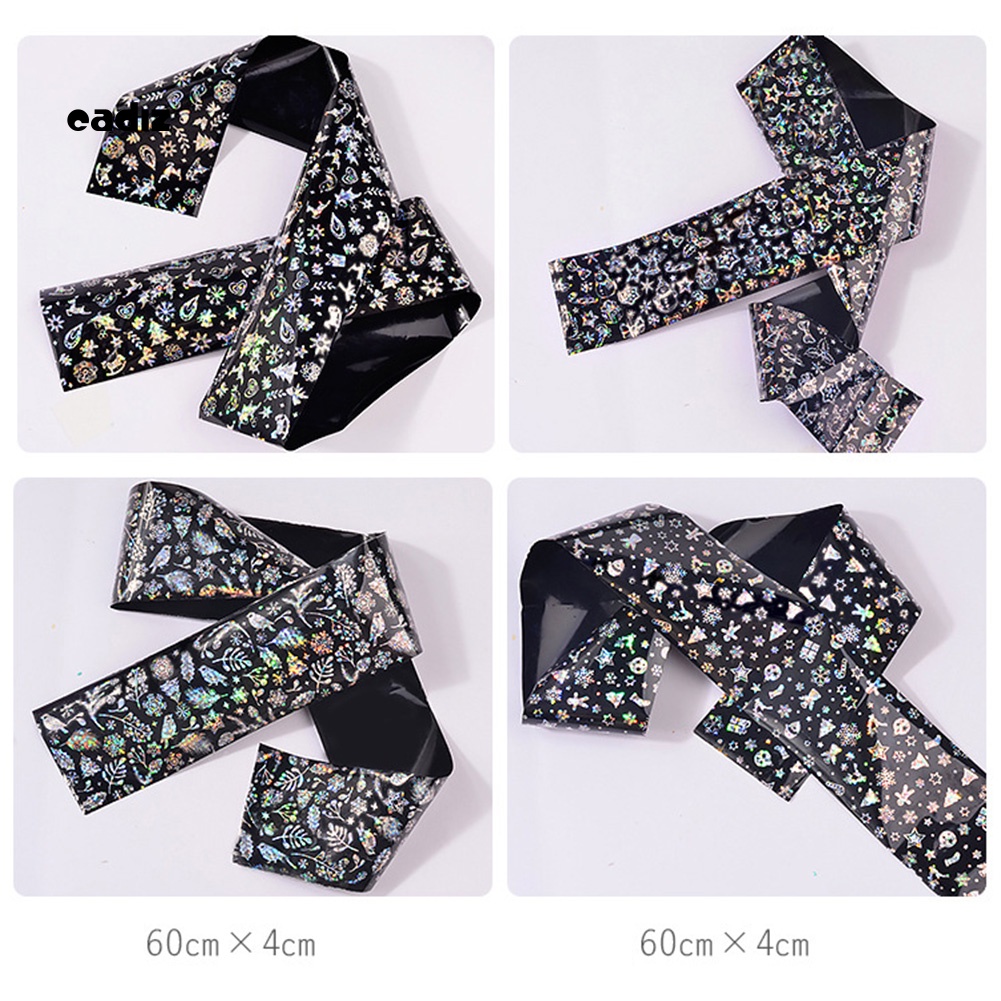 Miếng Dán Trang Trí Móng Tay Họa Tiết Bông Tuyết Giáng Sinh Xinh Xắn